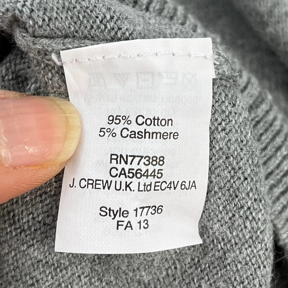 J.Crew Men's V-neck Cotton with Cashmere Long Sleeve Sweater Size XL - Picture 9 of 9
